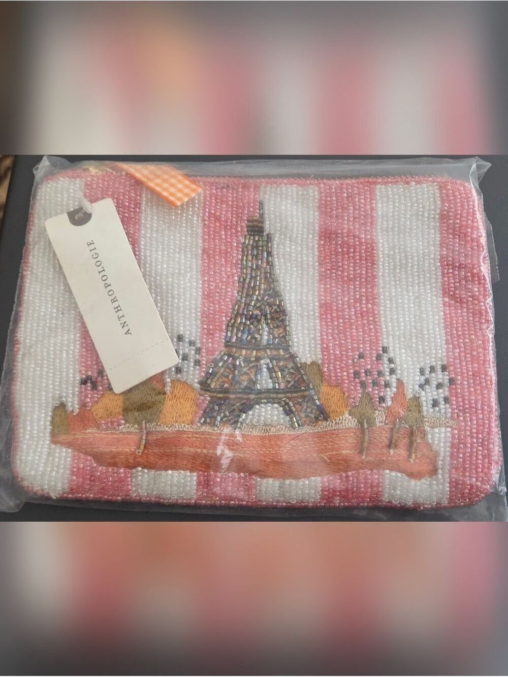 NWT Anthropologie Fiona Beaded Pouch/Bag- City Edition In Paris